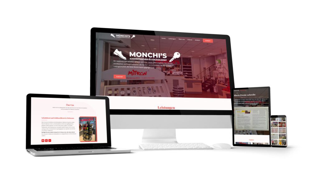 Monchi's Schuh- und Schlüsseldienst Website