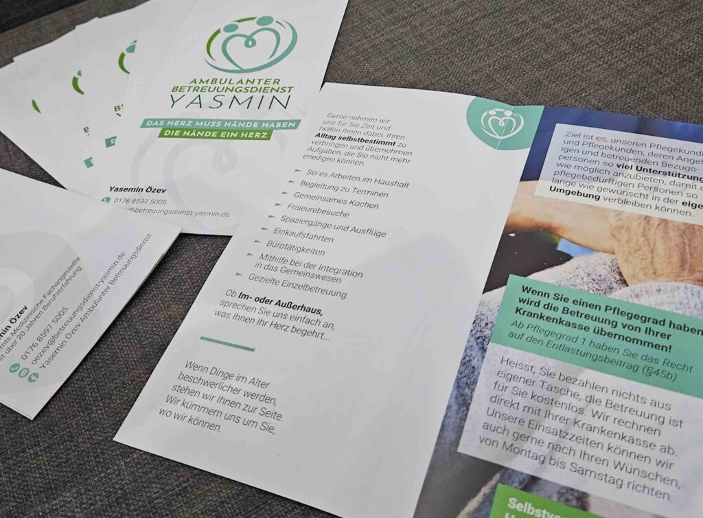 Yasmin Betreuung Flyer